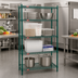 Thumbnail image #2 for Eagle Group Valu-Gard 4-Tier Wire Starter Shelving Unit, 30 x 18 x 63 Inch, Green Epoxy