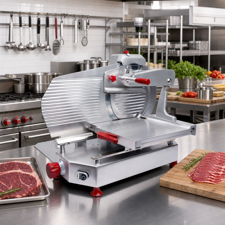 Product image #2 for Trento 13-Inch Manual Belt-Driven Electric Meat Slicer, 1/2 HP, 110V