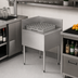 Thumbnail image #3 for Top Shelf TSF90D-I 24 Inch x 24 Inch Stainless Steel Underbar Inside Corner Drainboard with Glass Rack Inserts