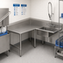 Thumbnail image #2 for John Boos Pro-Bowl Corner Soiled Dishtable with 20 x 20 x 8 Inch Sink Bowl, 60-Inch Machine-to-Corner x 48-Inch Corner-to-End, Left-to-Right