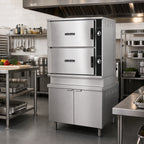 Thumbnail image #2 for Crown ECX-16 Two Compartment Electric Convection Steamer with 36-Inch Cabinet Base