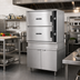 Thumbnail image #2 for Crown ECX-16 Two Compartment Electric Convection Steamer with 36-Inch Cabinet Base