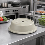 Thumbnail image #3 for Cambro Versa Camcover® 913VS101 Round Fiberglass Plate Cover, Antique Parchment, 9-13/16-Inch Inside Diameter Case of 12