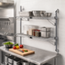 Thumbnail image #2 for Cantilever Double-Shelf Wall-Mount Wire Shelving Unit, 42 x 24 Inches, Chrome Plated