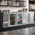 Thumbnail image #3 for Perlick BBSN92 Four-Section Narrow Door Self-Contained Side-Mounted Back Bar Refrigerator, 92-Inch Wide