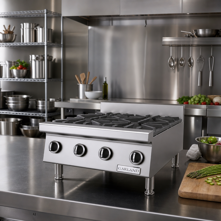 Product image #2 for Garland Signature 24-Inch Countertop Gas Hotplate with 4 Starfire Pro Open Burners, 120,000 BTU