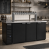 Thumbnail image #2 for Beverage-Air 78-Inch Direct Draw Beer Dispenser with 12-Tap Tower, 4 Half-Keg Capacity, 3 Doors, Black Exterior