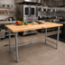 Thumbnail image #2 for John Boos SNB06 Wood Top Work Table with Stainless Steel Base, 120 x 24 x 35-1/4 Inches