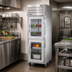 Thumbnail image #2 for True SPEC SERIES One-Section Pass-Thru Reach-In Refrigerator with 2 Glass Half Doors on the Front and 1 Stainless Steel Door on the Rear