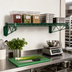 Thumbnail image #2 for Quantum Wall-Mount Cantilever Wire Shelf Unit, 42 x 21 Inches, Green Epoxy Antimicrobial Finish