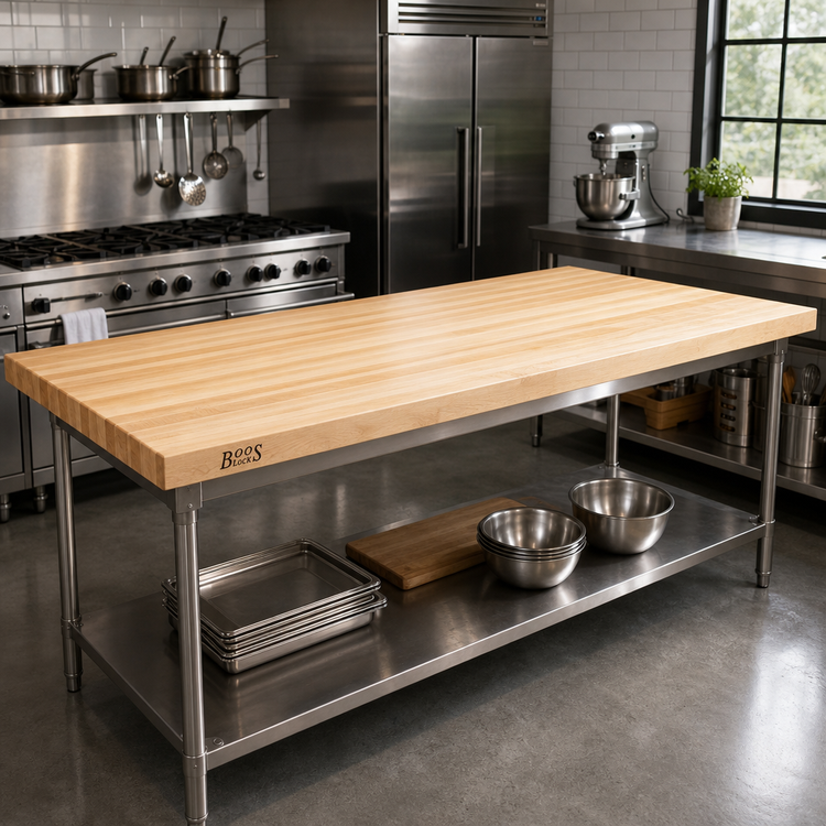Product image #2 for Boos Block 60" x 27" Edge Grain Northern Hard Rock Maple Kitchen Countertop