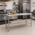 Thumbnail image #2 for Eagle Group BlendPort® Budget Series 48-Inch x 30-Inch 430 Stainless Steel Work Table with Open Base