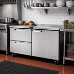 Thumbnail image #2 for True Mfg. - General Foodservice SPEC SERIES TUC-60D-2-HC~SPEC3 60-Inch 2-Section Undercounter Refrigerator, Stainless Steel, 1 Door, 2 Drawers
