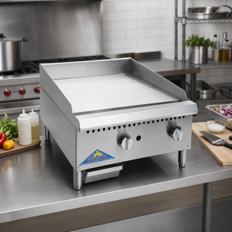 Product image #2 for Comstock-Castle 24-Inch Countertop Gas Griddle with Chrome-Plated Plate