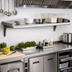Thumbnail image #2 for Eagle Snap-n-Slide 72-Inch Wall-Mounted Stainless Steel Shelf with Rolled Front Edge