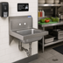 Thumbnail image #2 for BK Resources Wall-Mount Stainless Steel Hand Sink with 14 x 10 x 5 Bowl and 4