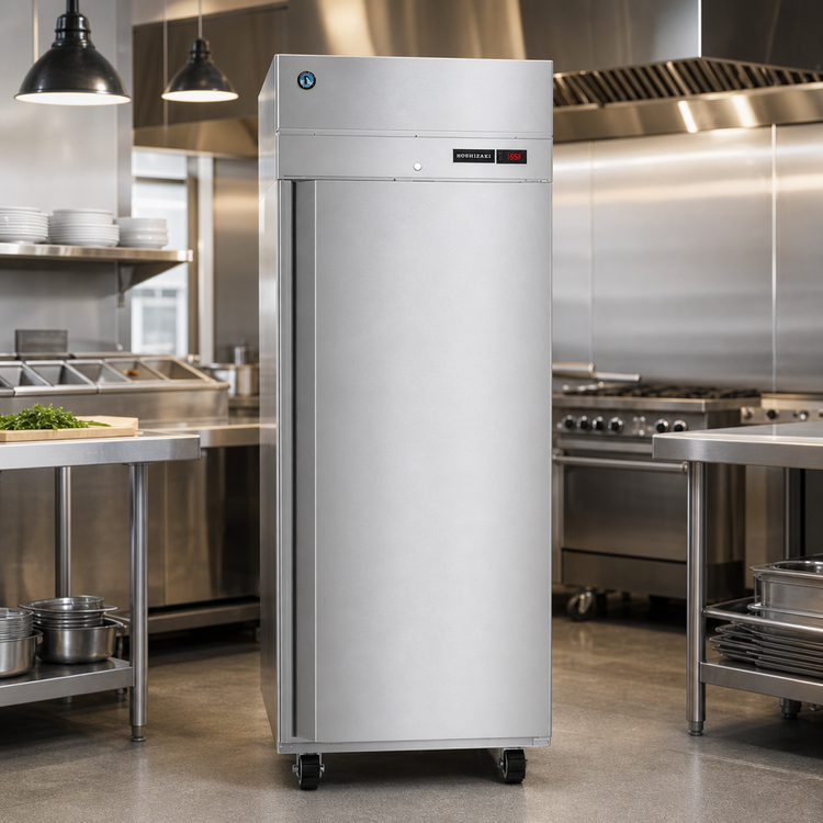 Product image #2 for Hoshizaki Steelheart HC1A-FS Upright Reach-In Heated Holding Cabinet, 1 Section, Full Stainless Steel Doors, 3-Shelf Capacity