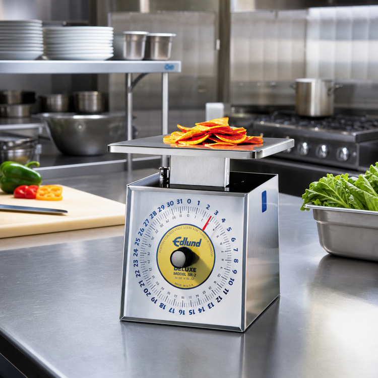 Product image #2 for Edlund Premier Series SR-2 OP Dishwasher Safe Stainless Steel Portion Control Scale with Oversized Platform, 32 oz x 1/4 oz