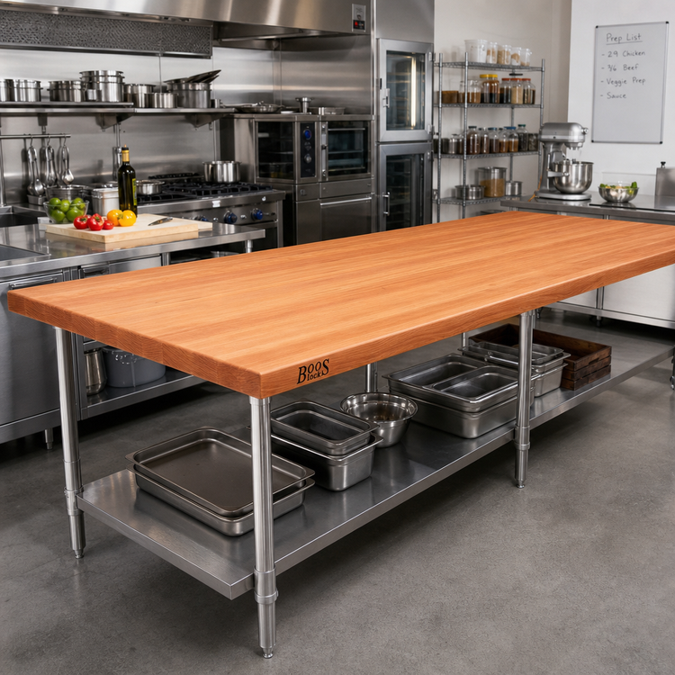 Product image #2 for Boos Block American Cherry Edge Grain Kitchen Countertop, 108 x 48 x 2-1/4 Inches, Varnique Finish
