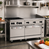 Thumbnail image #2 for Wolf Challenger XL 60-Inch Gas Restaurant Range with 4 Burners, 36-Inch Thermostatic Griddle, Standard Oven, and Convection Oven