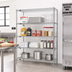 Thumbnail image #2 for EAGLEbrite Red-i-Pak 4-Tier Stationary Wire Shelving Unit, 60 x 18 x 74 Inches, Zinc Finish
