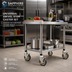 Thumbnail image #3 for Sapphire Manufacturing Universal Swivel Stem Caster Set for Work Tables & Equipment Stands, 5-Inch Polyurethane Wheels