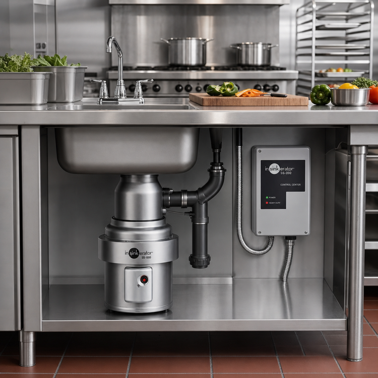 Product image #2 for InSinkErator SS-1000 Complete Food Waste Disposer Package with 18-Inch Bowl, 10 HP Motor, and CC-202 Control Center