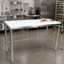 Thumbnail image #2 for John Boos 60-Inch x 36-Inch Trimming Table with 3/4-Inch Reversible Poly Flat Top and Stainless Steel Base