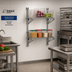 Thumbnail image #2 for Eagle Group Prepackaged Adjustable Post Wire Wall Mount Mid Unit for 14-Inch Deep Shelves, Chrome, 33-Inch High
