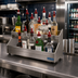 Thumbnail image #2 for Advance Tabco Underbar Basics Heavy Duty Double-Tier Stainless Steel Speed Rail, 36 Inch, 18-20 Bottle Capacity