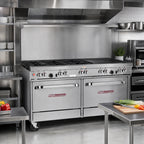 Thumbnail image #2 for Southbend (Middleby) Ultimate 4606DD-2G 60-Inch Gas Restaurant Range with 5 Burners, 24-Inch Griddle and 2 Standard Ovens