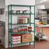 Thumbnail image #2 for Eagle Valu-Gard 60-Inch x 18-Inch x 74-Inch 4-Tier Wire Shelving Starter Unit, Green Epoxy