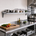 Thumbnail image #2 for Eagle Snap-n-Slide 60-Inch W x 15-Inch D Wall-Mounted Stainless Steel Shelf with Rolled Front Edge