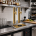 Thumbnail image #2 for Micro Matic Skyline 2-Faucet Countertop Glycol-Cooled Draft Beer Station with Glass Rinser, PVD Brass Finish