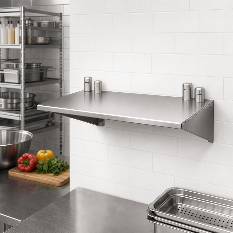 Product image #2 for Eagle Group 14-Inch Double Knob Stainless Steel Shelf Bracket for Cantilevered Shelving