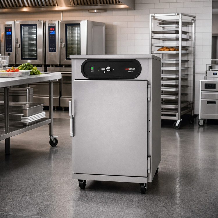 Product image #2 for hotLOGIX HL8-8 Half-Height Heated Holding Cabinet with Solid Door