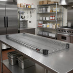 Thumbnail image #2 for Eagle Group Valu-Master QA2172V Quad-Adjust Wire Shelf, 72"W x 21"D, 600 lb Capacity, Pewter Gray Epoxy Case of 2