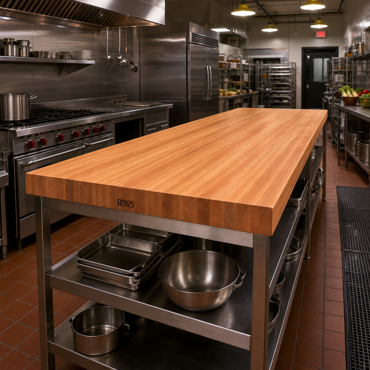Product image #2 for Boos Block American Cherry Edge Grain Kitchen Countertop, 120 x 36 x 2-1/4 Inch, Penetrating Oil Finish