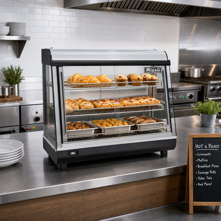 Product image #3 for Migali Competitor Series Heated Countertop Display Case, 33.5 Inch Wide, 4.8 Cu. Ft., Sliding Glass Doors