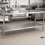 Thumbnail image #2 for John Boos EBWS-24144 Welded Intermediate Shelf, 144" W x 24" D, 18-Gauge 300-Series Stainless Steel