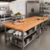 Thumbnail image #2 for John Boos Appalachian Red Oak Blended Edge Grain Island Countertop, 108 x 42 x 1-1/2 Inch, Varnique Finish