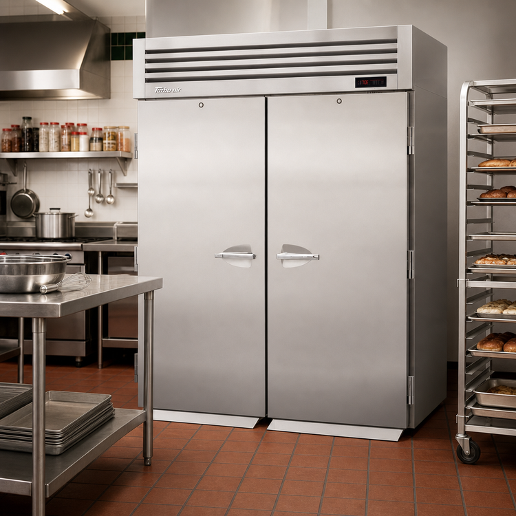 Product image #2 for Turbo Air PRO Series PRO-50H-RT Roll-Through Two-Section Solid Door Heated Cabinet