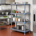 Thumbnail image #2 for Millenia Polymer Stationary Starter Shelving Unit with 4 Open Grid Shelves, 48
