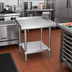 Thumbnail image #3 for Mixrite Stainless Steel Equipment Stand with Adjustable Undershelf and Rear/Side Upturn, 24-1/4 Inch W x 30 Inch D x 25-3/4 Inch H