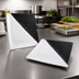 Thumbnail image #3 for Winco Ardesia Visca 13-Inch Square Porcelain Platter, Dual Texture, Black & White, 2/Pack