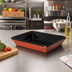 Thumbnail image #3 for Mosaic™ Designer Displayware™ Melamine Rectangular Pasta Bowl, 2.9 Qt, 12 x 8.5 Inch, Black/Terra Cotta
