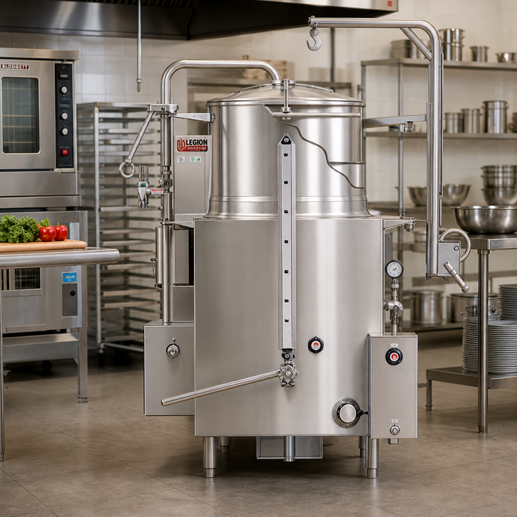 Product image #2 for Legion 100-Gallon Gas Steam-Jacketed Coffee Kettle with Recirculating Pump