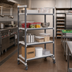 Thumbnail image #2 for Cambro Camshelving Elements XTRA High-Density Mobile Starter Unit, 24 Inch x 48 Inch x 70-1/4 Inch, 4 Solid Shelves, Speckled Gray