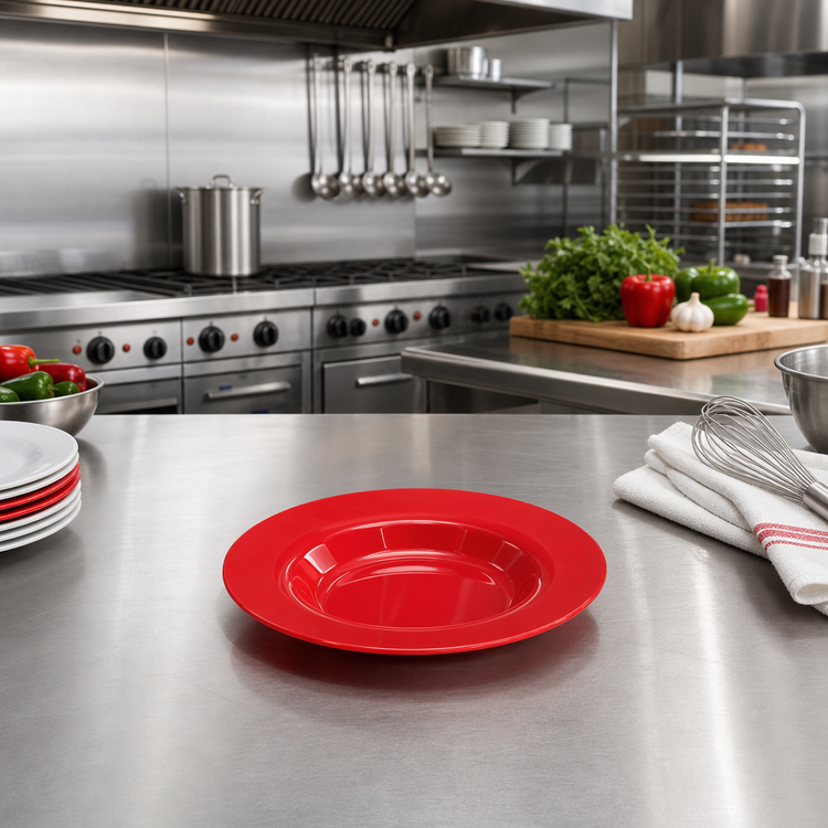 Product image #3 for Sierrus™ 6-1/2-Inch Red Round Melamine Wide Rim Pie Plate