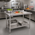 Thumbnail image #2 for Heavy Duty Stainless Steel Work Table with Backsplash, 48 Inch x 24 Inch